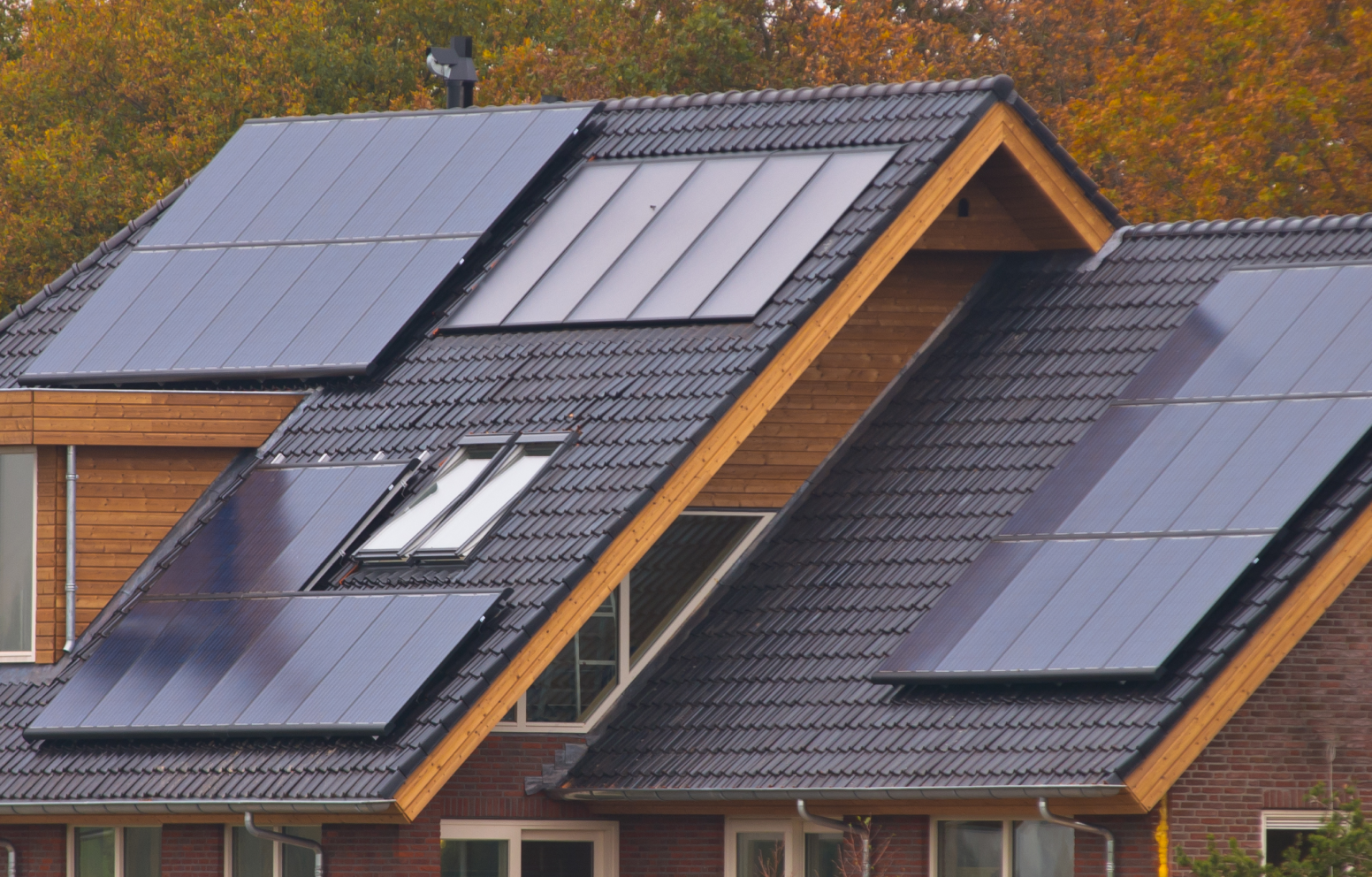 American Solar Partners with a residential skylight solar panel installation for an IBEW Union Client on a slanted roof